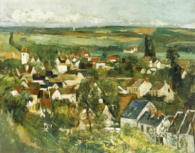 Panoramisch uitzicht op Auvers-sur-Oise door Paul Cézanne